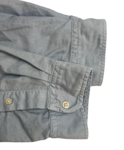 POLO RALPH LAUREN（ポロ・ラルフローレン）POLO RALPH LAUREN (ポロ・ラルフローレン) CLASSIC FIT ポニー刺繍コットンシャツ サックスブルー サイズ:Lの古着・服飾アイテム