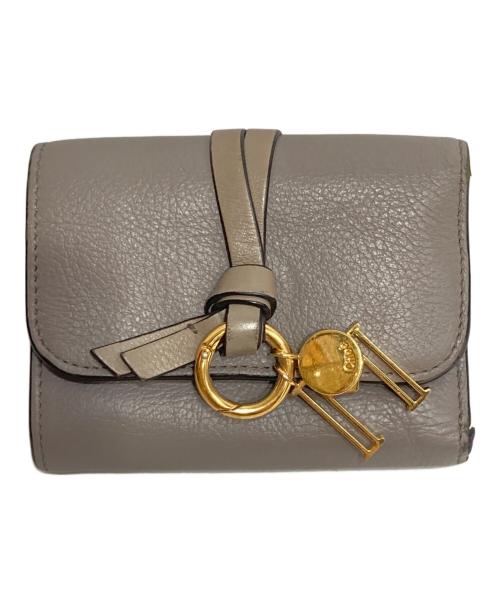 Chloe（クロエ）Chloe (クロエ) Alphabet Small Tri Fold Wallet アルファベット スモール 三つ折り ウォレット グレーの古着・服飾アイテム