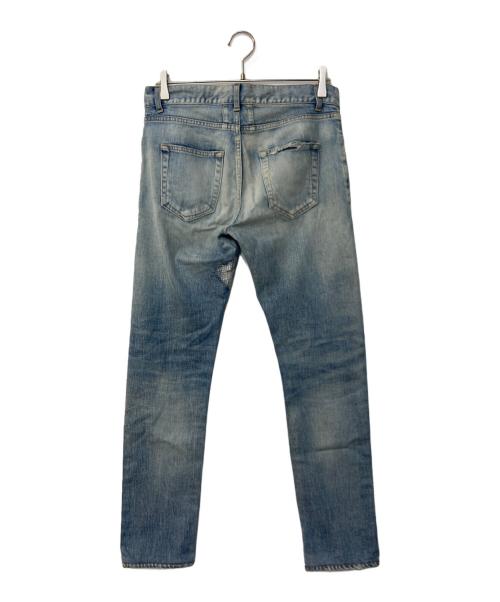Saint Laurent Paris（サンローランパリ）Saint Laurent Paris (サンローランパリ) クラッシュ加工 スキニー ストレッチ デニムパンツ インディゴ サイズ:W29の古着・服飾アイテム