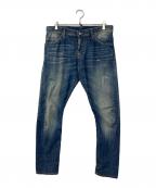 DSQUARED2ディースクエアード）の古着「KENNY TWIST ペイント加工 デニムパンツ」｜インディゴ