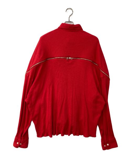 FACETASM（ファセッタズム）FACETASM (ファセッタズム) ZIP SHIRT レッド サイズ:3の古着・服飾アイテム