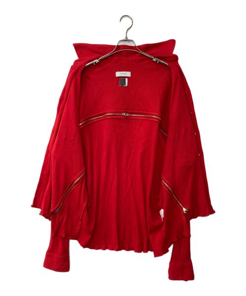 FACETASM（ファセッタズム）FACETASM (ファセッタズム) ZIP SHIRT レッド サイズ:3の古着・服飾アイテム