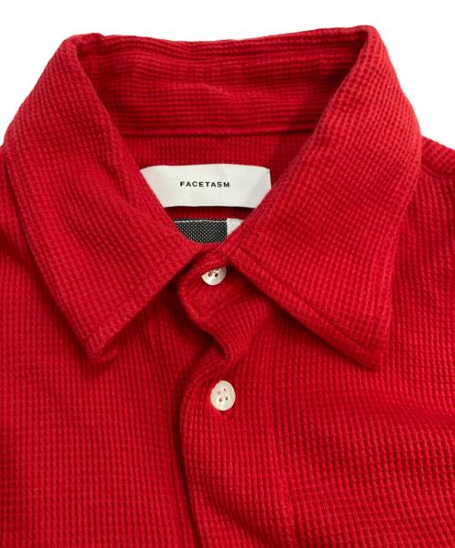 FACETASM（ファセッタズム）FACETASM (ファセッタズム) ZIP SHIRT レッド サイズ:3の古着・服飾アイテム