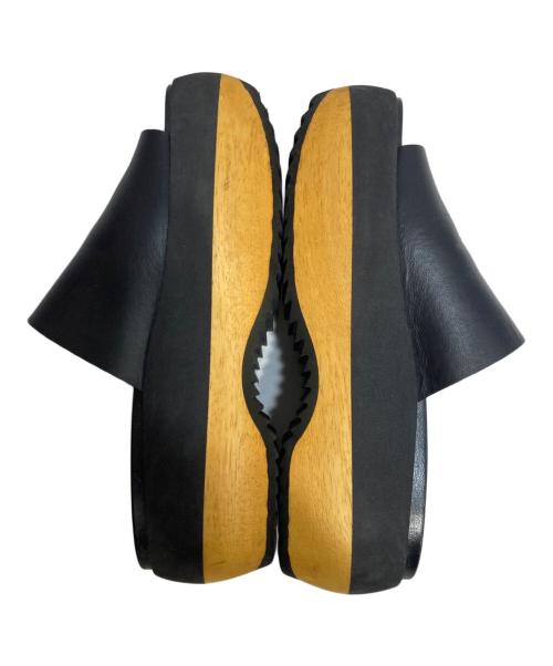 MARNI（マルニ）MARNI (マルニ) メタルボタンレザーサンダル グリーン×ブラック サイズ:35の古着・服飾アイテム