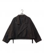 My Beautiful Landletマイビューティフルランドレット）の古着「FLANNEL WOOL WIDE JACKET」｜ブラウン