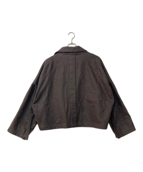 My Beautiful Landlet（マイビューティフルランドレット）My Beautiful Landlet (マイビューティフルランドレット) FLANNEL WOOL WIDE JACKET ブラウン サイズ:１の古着・服飾アイテム