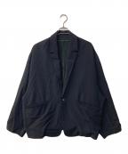 My Beautiful Landletマイビューティフルランドレット）の古着「WASHABLE WOOL BIG JACKET ウォッシャブル ウール ビッグ ジャケット」｜ネイビー