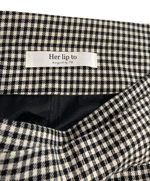 HER LIP TO（ハーリップトゥ）Her lip to (ハーリップトゥ) Vienna Pleated Mini Skirt ウィーンプリーツミニスカート　チェック柄 1253304098 ブラック サイズ:Ｍの古着・服飾アイテム