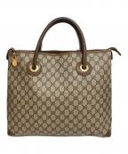 GUCCIグッチ）の古着「GGスプリームトートバッグ」｜ブラウン×ベージュ
