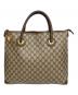 GUCCI（グッチ）の古着「GGスプリームトートバッグ」｜ブラウン×ベージュ