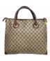 GUCCI (グッチ) GGスプリームトートバッグ ブラウン×ベージュ：15000円