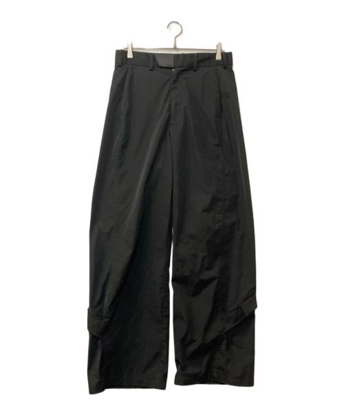 shoop（シュープ）shoop (シュープ) ラバーロゴナイロンワイドパンツ ブラック サイズ:Lの古着・服飾アイテム