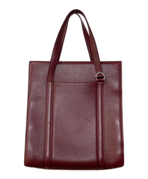 Cartier（カルティエ）Cartier (カルティエ) カボショントートバッグ バーガンディーの古着・服飾アイテム