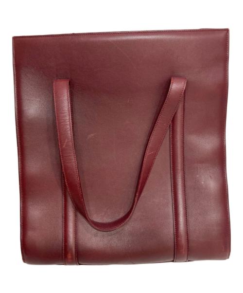 Cartier（カルティエ）Cartier (カルティエ) カボショントートバッグ バーガンディーの古着・服飾アイテム
