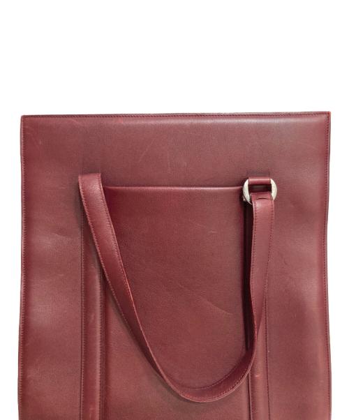 Cartier（カルティエ）Cartier (カルティエ) カボショントートバッグ バーガンディーの古着・服飾アイテム