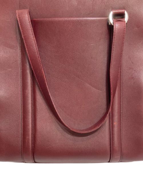 Cartier（カルティエ）Cartier (カルティエ) カボショントートバッグ バーガンディーの古着・服飾アイテム