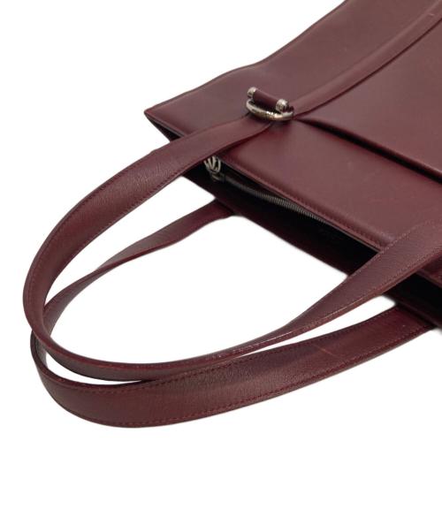 Cartier（カルティエ）Cartier (カルティエ) カボショントートバッグ バーガンディーの古着・服飾アイテム