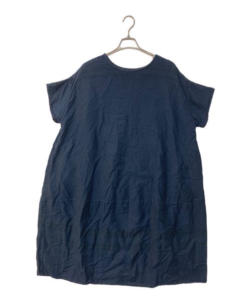 tamaki niime（タマキ ニイメ）tamaki niime (タマキ ニイメ) 半袖コットンワンピース ネイビー サイズ:記載なしの古着・服飾アイテム