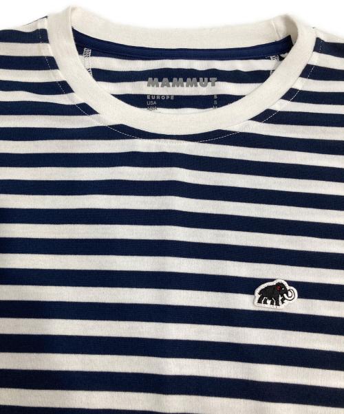 MAMMUT（マムート）MAMMUT (マムート) ストライプ ロングスリーブ アジアンフィット ネイビー×ホワイト サイズ:Mの古着・服飾アイテム