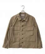 COLINAコリーナ）の古着「Nepped Organic Cotton Weather Cloth B.D.U Jacket」｜オリーブ