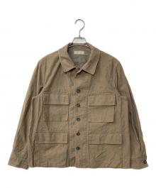 COLINA（コリーナ）の古着「Nepped Organic Cotton Weather Cloth B.D.U Jacket」｜オリーブ