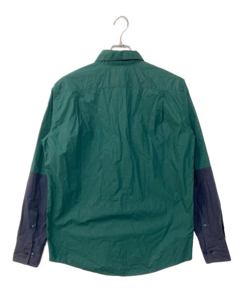 MARNI（マルニ）MARNI (マルニ) 袖切替 比翼シャツ グリーン サイズ:46の古着・服飾アイテム