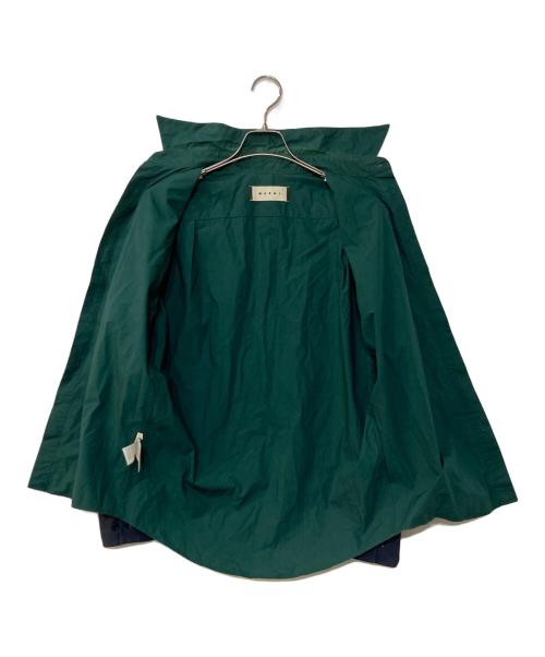 MARNI（マルニ）MARNI (マルニ) 袖切替 比翼シャツ グリーン サイズ:46の古着・服飾アイテム