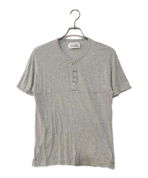 Maison Margiela（メゾンマルジェラ）Maison Margiela (メゾンマルジェラ) ヘンリーネックカットソー グレー サイズ:48の古着・服飾アイテム