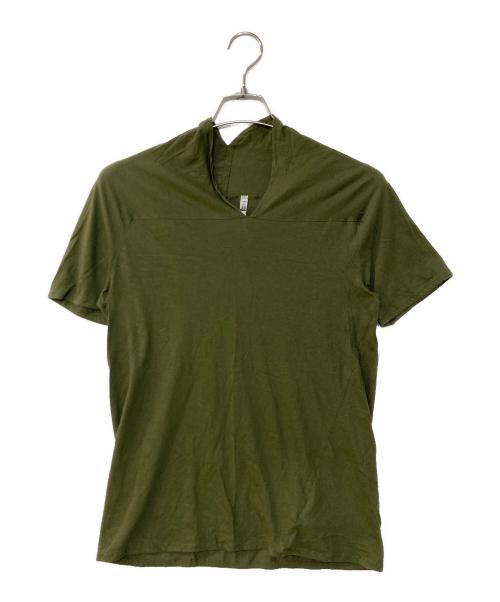 Maison Margiela（メゾンマルジェラ）Maison Margiela (メゾンマルジェラ) 変形VネックTシャツ オリーブ サイズ:46の古着・服飾アイテム