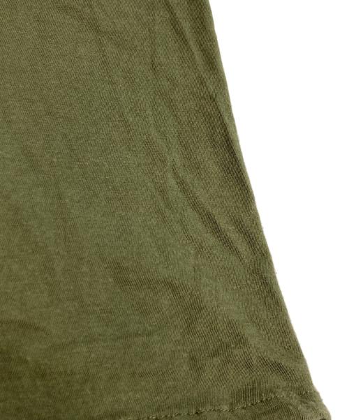 Maison Margiela（メゾンマルジェラ）Maison Margiela (メゾンマルジェラ) 変形VネックTシャツ オリーブ サイズ:46の古着・服飾アイテム