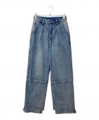 YENNイエン）の古着「TUCK WIDE DENIM PANTS タックワイドデニムパンツ」｜インディゴ