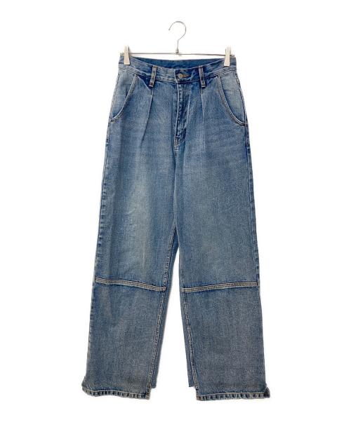 YENN（イエン）YENN (イエン) TUCK WIDE DENIM PANTS タックワイドデニムパンツ インディゴ サイズ:38の古着・服飾アイテム