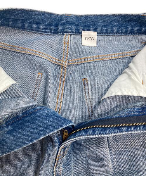 YENN（イエン）YENN (イエン) TUCK WIDE DENIM PANTS タックワイドデニムパンツ インディゴ サイズ:38の古着・服飾アイテム