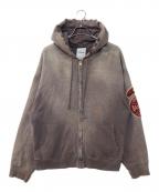BOWWOWバウワウ）の古着「BASEBALL CHAMPION ZIP HOODIE AGED」｜グレー