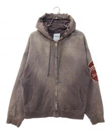 BOWWOW（バウワウ）の古着「BASEBALL CHAMPION ZIP HOODIE AGED」｜グレー