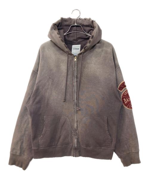 BOWWOW（バウワウ）BOWWOW (バウワウ) BASEBALL CHAMPION ZIP HOODIE AGED グレー サイズ:XLの古着・服飾アイテム