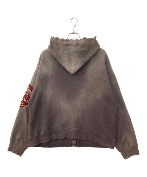 BOWWOW（バウワウ）BOWWOW (バウワウ) BASEBALL CHAMPION ZIP HOODIE AGED グレー サイズ:XLの古着・服飾アイテム