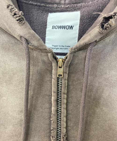 BOWWOW（バウワウ）BOWWOW (バウワウ) BASEBALL CHAMPION ZIP HOODIE AGED グレー サイズ:XLの古着・服飾アイテム