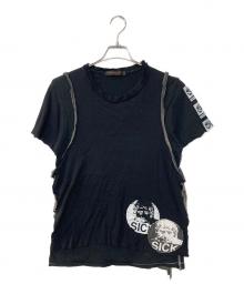 UNDERCOVERISM（アンダーカバーイズム）の古着「SICK PATCH LAYERED TEE」｜ブラック