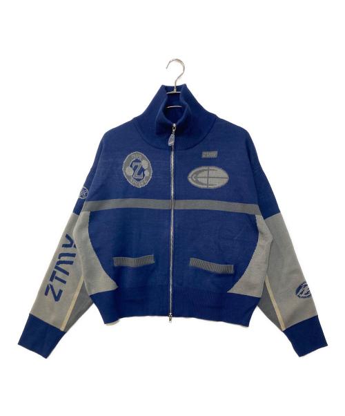 ZUTOMAYO（ズトマヨ）ZUTOMAYO (ズトマヨ) Full Zip Knit Jersey フルジップニットジャージ ブルー サイズ:Mの古着・服飾アイテム