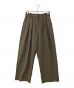 TODAYFULトゥデイフル）の古着「Bonding Wide Trousers」｜オリーブ