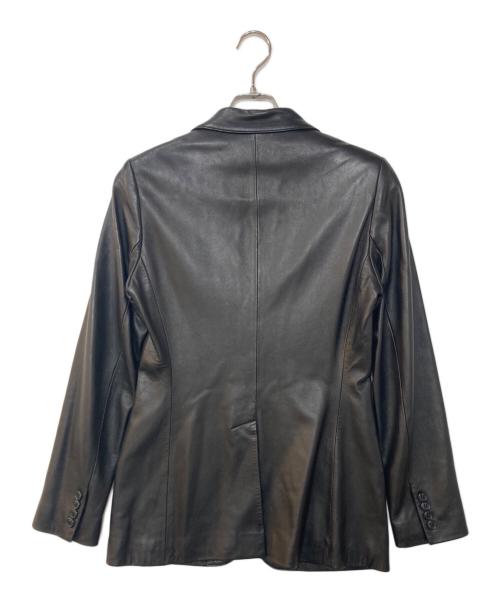 RALPH LAUREN（ラルフローレン）RALPH LAUREN (ラルフローレン) ラムレザー テーラードジャケット ブラック サイズ:9の古着・服飾アイテム
