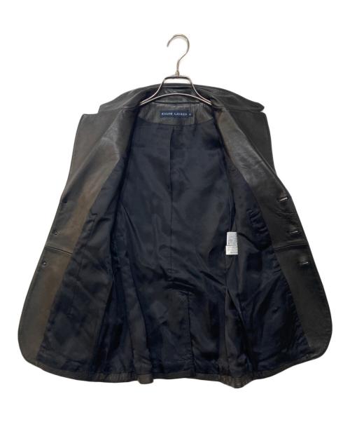 RALPH LAUREN（ラルフローレン）RALPH LAUREN (ラルフローレン) ラムレザー テーラードジャケット ブラック サイズ:9の古着・服飾アイテム