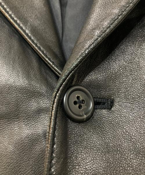 RALPH LAUREN（ラルフローレン）RALPH LAUREN (ラルフローレン) ラムレザー テーラードジャケット ブラック サイズ:9の古着・服飾アイテム