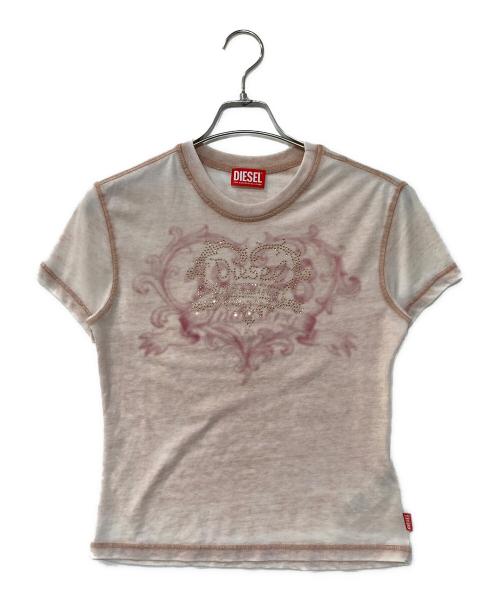 DIESEL（ディーゼル）DIESEL (ディーゼル) T-Ila-Aa1 Tシャツ ピンク サイズ:Sの古着・服飾アイテム