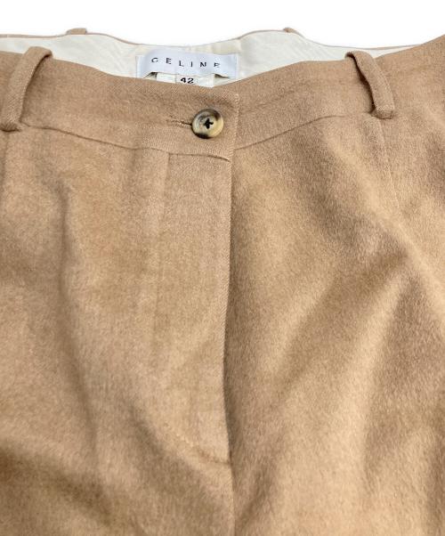 CELINE（セリーヌ）CELINE (セリーヌ) キャメル スラックス ベージュ サイズ:42の古着・服飾アイテム