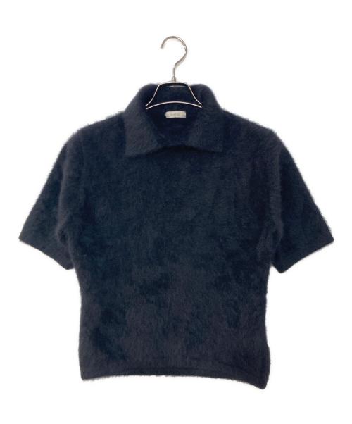DES PRES（デ プレ）DES PRES (デ プレ) フォックスカシミヤ ポロカラープルオーバー ニット ネイビー サイズ:FREEの古着・服飾アイテム