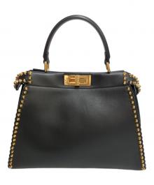 FENDI（フェンディ）の古着「ピーカブー スタッズ ハンドバッグ」｜ブラック