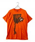 FRUIT OF THE LOOMフルーツオブザルーム）の古着「Bill the Cat TEE/痺れ猫 Tシャツ」｜オレンジ