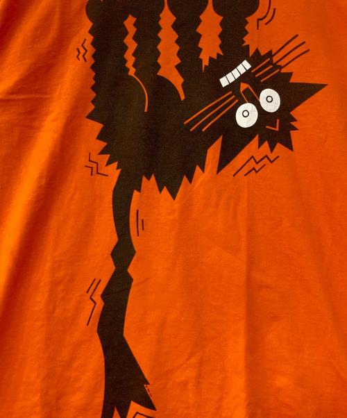FRUIT OF THE LOOM（フルーツオブザルーム）FRUIT OF THE LOOM (フルーツオブザルーム) Bill the Cat TEE/痺れ猫 Tシャツ オレンジ サイズ:XLの古着・服飾アイテム